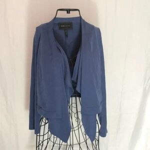 Bcbg Blue drape front jacket/cardigan size xs